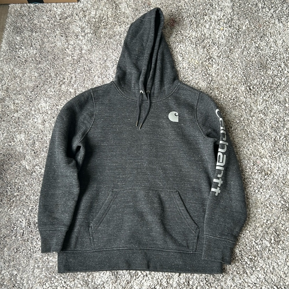 ‼️CLEARANCE‼️ Carhartt WOMEN'S RELAXED FIT MIDWEIGHT LOGO SLEEVE GRAPHIC HOODIE